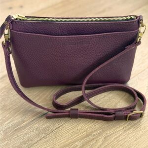 Portland Leather Classic Poppy Purse in Plum